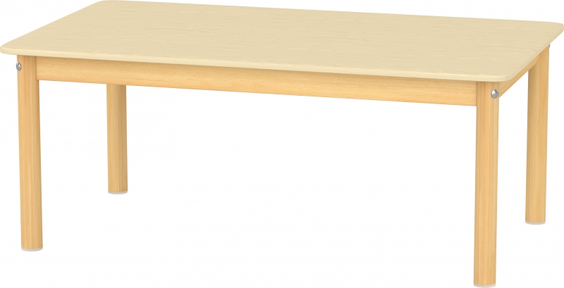 Óvodai téglalap asztal, 120x67x58 cm, lekerekített sarkokkal, élekkel - juhar