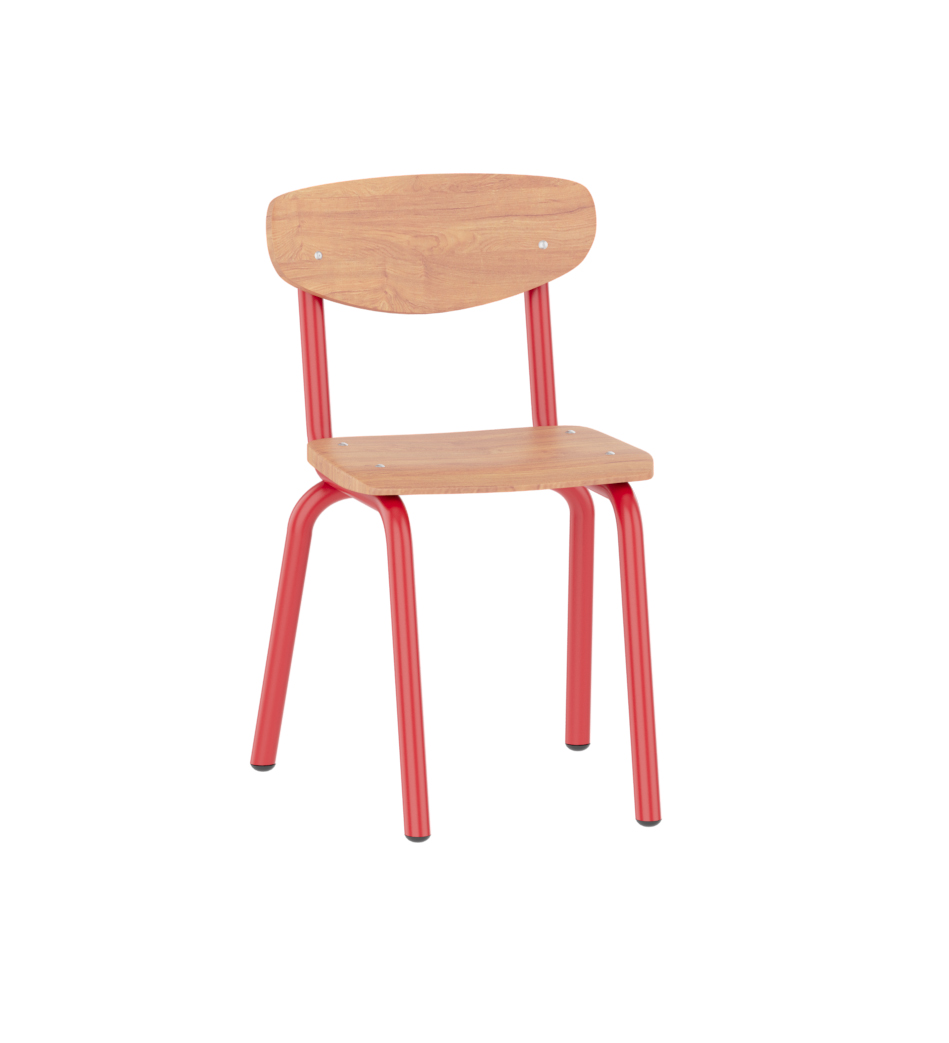 Emese szék-csővázas, 30 cm ülésmagasság - piros vázzal