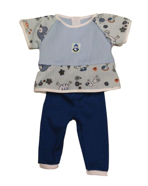 Babaruha - Tunikás együttes, fiús, 37-50 cm-es babákra