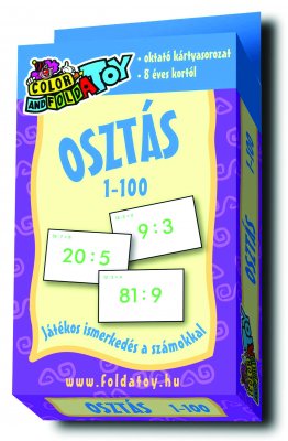Kártya - osztás 1-100, 50 db - 2 oldalas