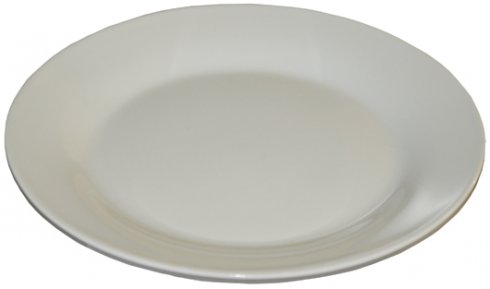 Lapostányér, 24 cm, fehér, porcelán