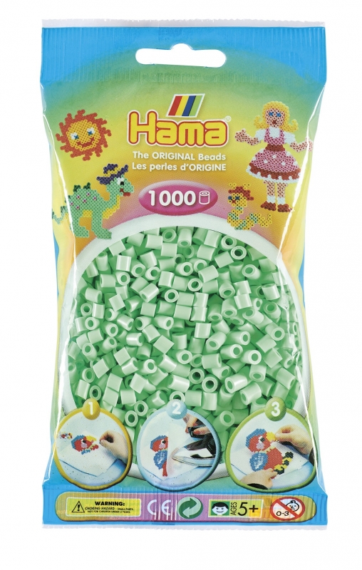 Hama MIDI gyöngy - pasztell menta 1000 db-os - 20798