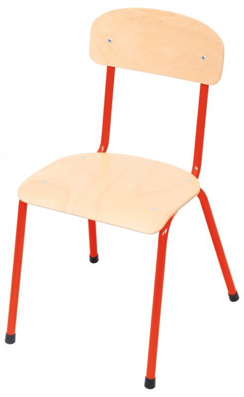 Csővázas gyerekszék 35 cm-es ülésmagassággal - piros