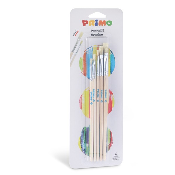 Ecset készlet PRIMO lapos 5 db/készlet (0,2,4,6,8)