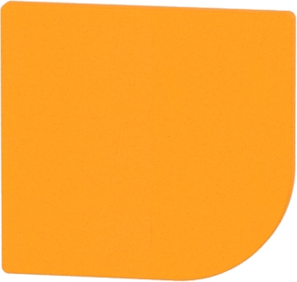 Ajtó - kicsi Komfort gyermeköltözőhöz, 23,9x25,6 cm - íves, narancs