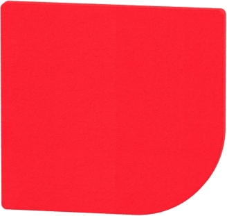 Ajtó - kicsi Komfort gyermeköltözőhöz, 23,9x25,6 cm - íves, piros